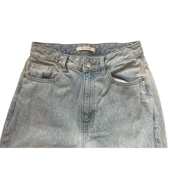 Pac Sun Womens 90s Boyfriend Jeans 26 Light Wash Distressed Denim 100% Cotton - Picture 4 of 6